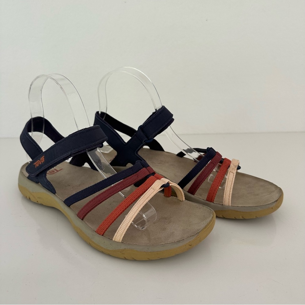 Teva Women's Navy and Red Strappy Sandals